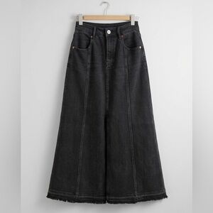 Valentino Charcoal Denim Skirt